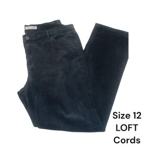 LOFT Women's Black Corduroy Jeans
